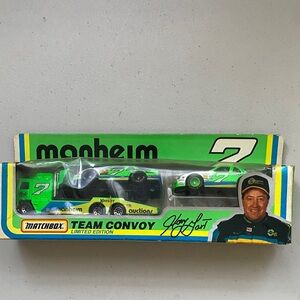 Matchbox Team Convoy Harry Gant Manheim Nascar  Transporter #7  truck cars